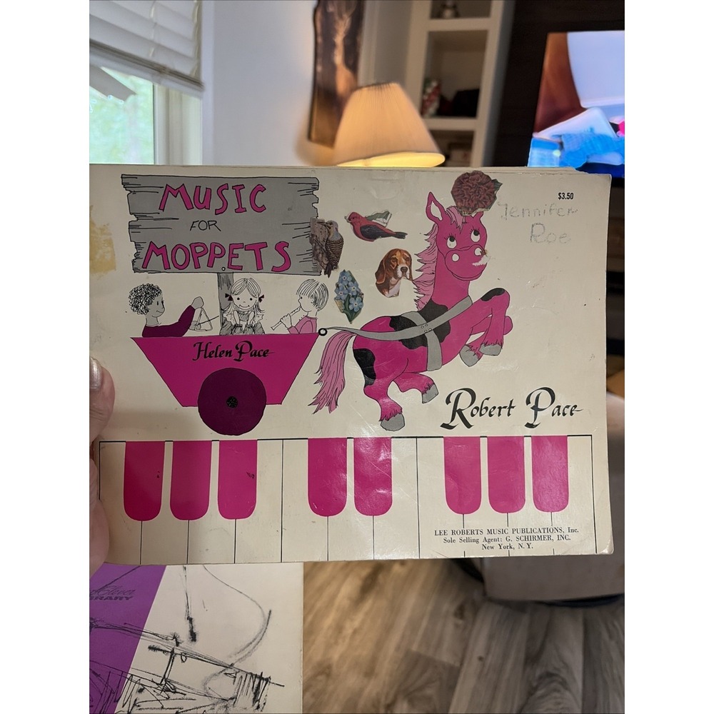 Music For Moppets Helen Pace Robert Pace Vintage Piano Book Workbook